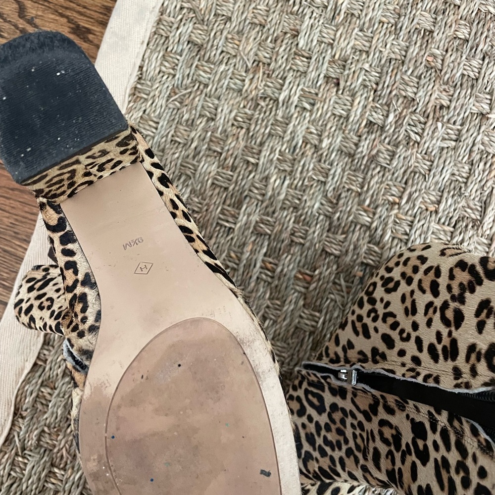 Leopard Print Booties Size 9.5 - image 5